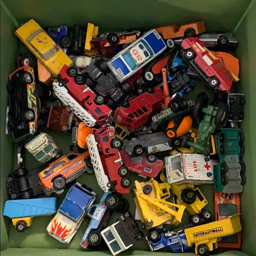 Large bunch o’ micro machines and old cars